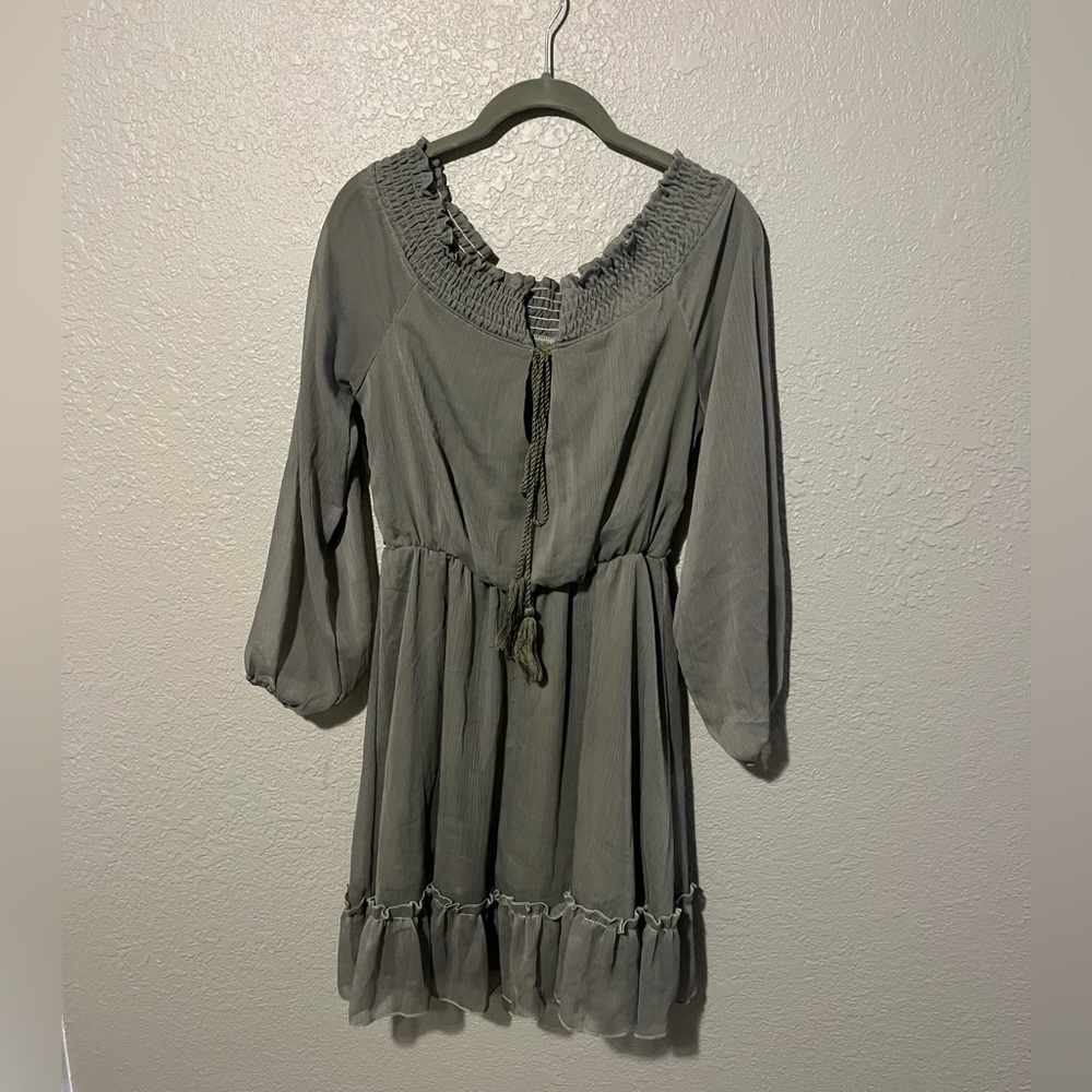 Short Green Off the Shoulder Dress